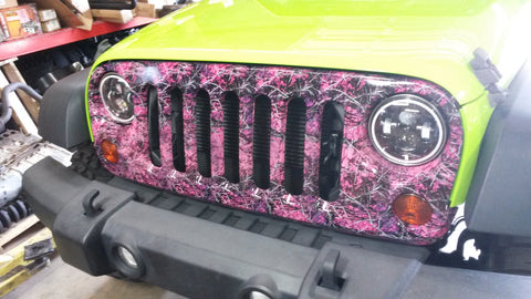 Wrangler JK Jeep Camo Grill Cover Muddy Girl Grille Classic Camouflage Grill