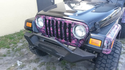 Wrangler TJ Jeep Camo Grill Cover Muddy Girl Grille Classic Camouflage